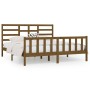 Estructura de cama de madera maciza marrón miel 180x200 cm de vidaXL, Camas y somieres - Ref: Foro24-3107631, Precio: 173,33 ...