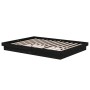 Estructura de cama doble madera maciza negra 135x190 cm de vidaXL, Camas y somieres - Ref: Foro24-819951, Precio: 161,54 €, D...