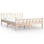 Estructura de cama de madera maciza 140x200 cm de vidaXL, Camas y somieres - Ref: Foro24-810679, Precio: 106,99 €, Descuento: %