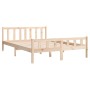 Estructura de cama de madera maciza 140x200 cm de vidaXL, Camas y somieres - Ref: Foro24-810679, Precio: 106,99 €, Descuento: %