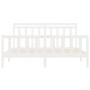 White solid wood bed frame Super King 180x200 cm by vidaXL, Beds and slatted bases - Ref: Foro24-3107044, Price: 164,99 €, Di...