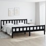 Estructura de cama de madera maciza negro 200x200 cm de vidaXL, Camas y somieres - Ref: Foro24-810703, Precio: 137,99 €, Desc...