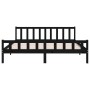 Estructura de cama de madera maciza negro 200x200 cm de vidaXL, Camas y somieres - Ref: Foro24-810703, Precio: 137,99 €, Desc...