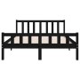 Small double bed frame black solid wood 120x190 cm by vidaXL, Beds and slatted bases - Ref: Foro24-810653, Price: 111,40 €, D...