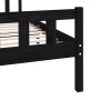 Small double bed frame black solid wood 120x190 cm by vidaXL, Beds and slatted bases - Ref: Foro24-810653, Price: 111,40 €, D...