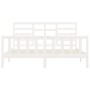 Solid white pine wood bed frame 200x200 cm by vidaXL, Beds and slatted bases - Ref: Foro24-3107634, Price: 149,69 €, Discount: %