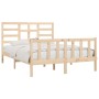 Solid wood bed frame 150x200 cm by vidaXL, Beds and slatted bases - Ref: Foro24-3107618, Price: 139,99 €, Discount: %