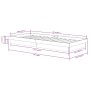 Estructura de cama madera maciza marrón miel 100x200 cm de vidaXL, Camas y somieres - Ref: Foro24-819900, Precio: 107,71 €, D...