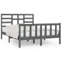 Estructura de cama madera maciza gris King Size 150x200 cm de vidaXL, Camas y somieres - Ref: Foro24-3107620, Precio: 168,99 ...