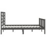 Estructura de cama madera maciza gris King Size 150x200 cm de vidaXL, Camas y somieres - Ref: Foro24-3107620, Precio: 168,99 ...