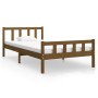 Estructura de cama madera maciza marrón miel 90x200 cm de vidaXL, Camas y somieres - Ref: Foro24-810667, Precio: 85,86 €, Des...