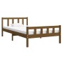 Estructura de cama madera maciza marrón miel 90x200 cm de vidaXL, Camas y somieres - Ref: Foro24-810667, Precio: 85,86 €, Des...