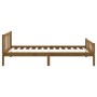 Estructura de cama madera maciza marrón miel 90x200 cm de vidaXL, Camas y somieres - Ref: Foro24-810667, Precio: 85,86 €, Des...