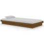 Estructura de cama madera maciza marrón miel 90x190 cm de vidaXL, Camas y somieres - Ref: Foro24-819940, Precio: 127,12 €, De...