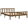 Solid wood bed frame King honey brown 150x200 cm by vidaXL, Beds and slatted bases - Ref: Foro24-810687, Price: 94,99 €, Disc...