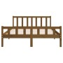 Estructura de cama madera maciza King marrón miel 150x200 cm de vidaXL, Camas y somieres - Ref: Foro24-810687, Precio: 120,88...