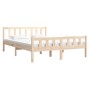 Estructura de cama madera maciza 120x190 cm de vidaXL, Camas y somieres - Ref: Foro24-810649, Precio: 114,44 €, Descuento: %