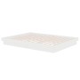 Estructura de cama de madera maciza blanca 140x190 cm de vidaXL, Camas y somieres - Ref: Foro24-819953, Precio: 134,02 €, Des...