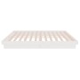 Estructura de cama de madera maciza blanca 140x190 cm de vidaXL, Camas y somieres - Ref: Foro24-819953, Precio: 134,02 €, Des...