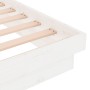 Estructura de cama de madera maciza blanca 140x190 cm de vidaXL, Camas y somieres - Ref: Foro24-819953, Precio: 134,02 €, Des...