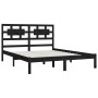 Solid black pine wood bed frame 150x200 cm by vidaXL, Beds and slatted bases - Ref: Foro24-3107362, Price: 173,34 €, Discount: %