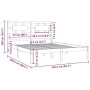 Estructura de cama madera maciza de pino negra 150x200 cm de vidaXL, Camas y somieres - Ref: Foro24-3107362, Precio: 173,34 €...