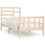 Estructura de cama madera maciza de pino 90x200 cm de vidaXL, Camas y somieres - Ref: Foro24-3107598, Precio: 92,30 €, Descue...