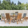 Reclining garden chairs and cushions 6 pcs solid teak wood by vidaXL, Garden chairs - Ref: Foro24-3196494, Price: 884,33 €, D...