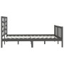 Gray solid wood bed frame 120x200 cm by vidaXL, Beds and slatted bases - Ref: Foro24-3107610, Price: 148,52 €, Discount: %