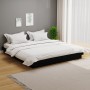 Estructura de cama de madera maciza negro 200x200 cm de vidaXL, Camas y somieres - Ref: Foro24-819931, Precio: 224,99 €, Desc...