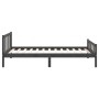 Estructura de cama madera maciza gris 90x200 cm de vidaXL, Camas y somieres - Ref: Foro24-810666, Precio: 82,29 €, Descuento: %