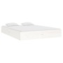 White solid wood bed frame 140x190 cm by vidaXL, Beds and slatted bases - Ref: Foro24-820083, Price: 115,34 €, Discount: %