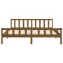 Estructura de cama madera maciza marrón miel 200x200 cm de vidaXL, Camas y somieres - Ref: Foro24-810702, Precio: 101,83 €, D...