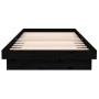 Black solid wood bed frame 90x200 cm by vidaXL, Beds and slatted bases - Ref: Foro24-819896, Price: 187,33 €, Discount: %