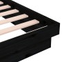 Black solid wood bed frame 90x200 cm by vidaXL, Beds and slatted bases - Ref: Foro24-819896, Price: 187,33 €, Discount: %