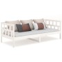 Sofá cama madera maciza de pino blanco 90x190 cm de vidaXL, Camas y somieres - Ref: Foro24-820218, Precio: 82,45 €, Descuento: %