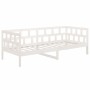 Sofá cama madera maciza de pino blanco 90x190 cm de vidaXL, Camas y somieres - Ref: Foro24-820218, Precio: 82,45 €, Descuento: %