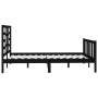 Estructura de cama madera maciza negra King Size 150x200 cm de vidaXL, Camas y somieres - Ref: Foro24-3107622, Precio: 184,08...