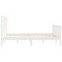 Estructura de cama madera maciza blanca King Size 150x200 cm de vidaXL, Camas y somieres - Ref: Foro24-3107619, Precio: 143,8...