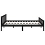 Black solid wood bed frame 120x200 cm by vidaXL, Beds and slatted bases - Ref: Foro24-810678, Price: 112,99 €, Discount: %