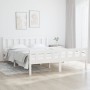 Estructura de cama madera maciza blanca 120x200 cm de vidaXL, Camas y somieres - Ref: Foro24-810675, Precio: 134,66 €, Descue...