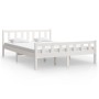 Estructura de cama madera maciza blanca 120x200 cm de vidaXL, Camas y somieres - Ref: Foro24-810675, Precio: 134,66 €, Descue...