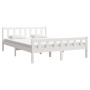 Estructura de cama madera maciza blanca 120x200 cm de vidaXL, Camas y somieres - Ref: Foro24-810675, Precio: 134,66 €, Descue...