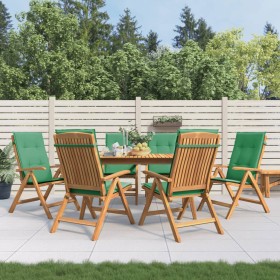 Reclining garden chairs and cushions 6 pcs solid teak wood by vidaXL, Garden chairs - Ref: Foro24-3196498, Price: 886,16 €, D...