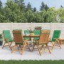 Reclining garden chairs and cushions 6 pcs solid teak wood by vidaXL, Garden chairs - Ref: Foro24-3196498, Price: 844,81 €, D...