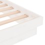 White solid wood bed frame 200x200 cm by vidaXL, Beds and slatted bases - Ref: Foro24-819928, Price: 153,20 €, Discount: %