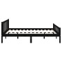 Estructura de cama doble madera maciza negra 135x190 cm de vidaXL, Camas y somieres - Ref: Foro24-810658, Precio: 116,52 €, D...