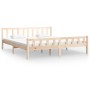 Solid wood bed frame 180x200 cm by vidaXL, Beds and slatted bases - Ref: Foro24-810694, Price: 133,99 €, Discount: %