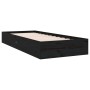 Estructura de cama madera maciza individual negra 75x190 cm de vidaXL, Camas y somieres - Ref: Foro24-820066, Precio: 75,98 €...