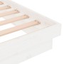 White single solid wood bed frame 75x190 cm by vidaXL, Beds and slatted bases - Ref: Foro24-819933, Price: 93,73 €, Discount: %